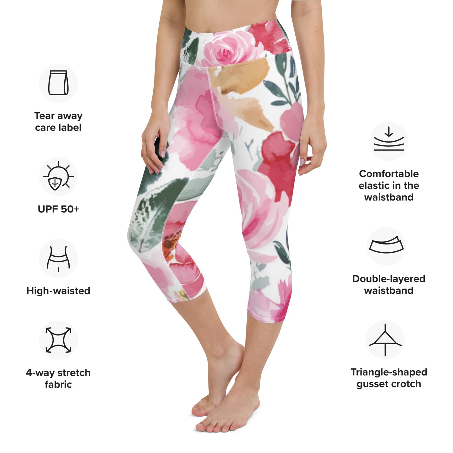 Rose Capri Leggings