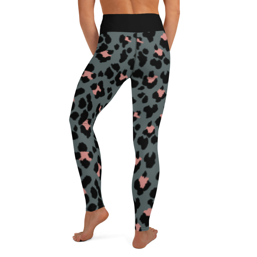 Black and Pink Leopard Leggings