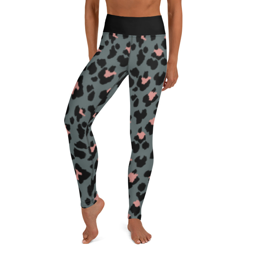 Black and Pink Leopard Leggings