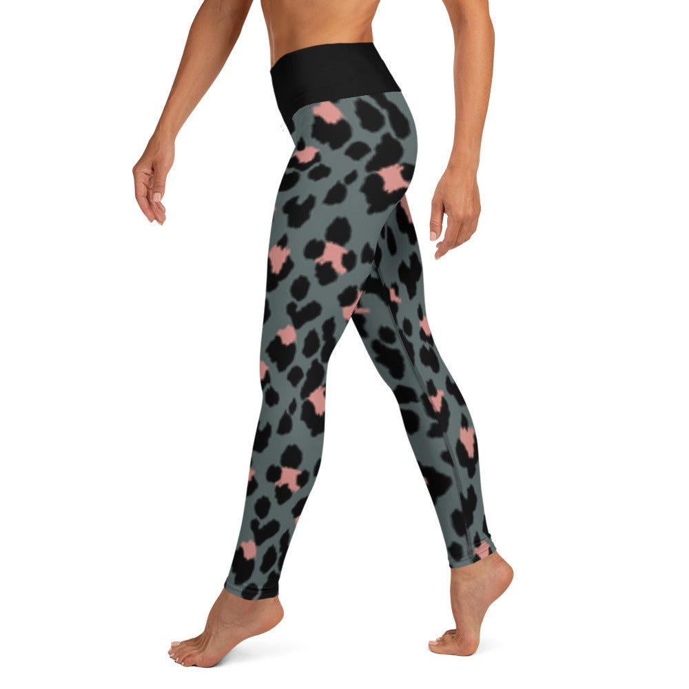 Black and Pink Leopard Leggings