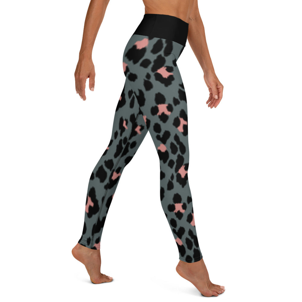 Black and Pink Leopard Leggings