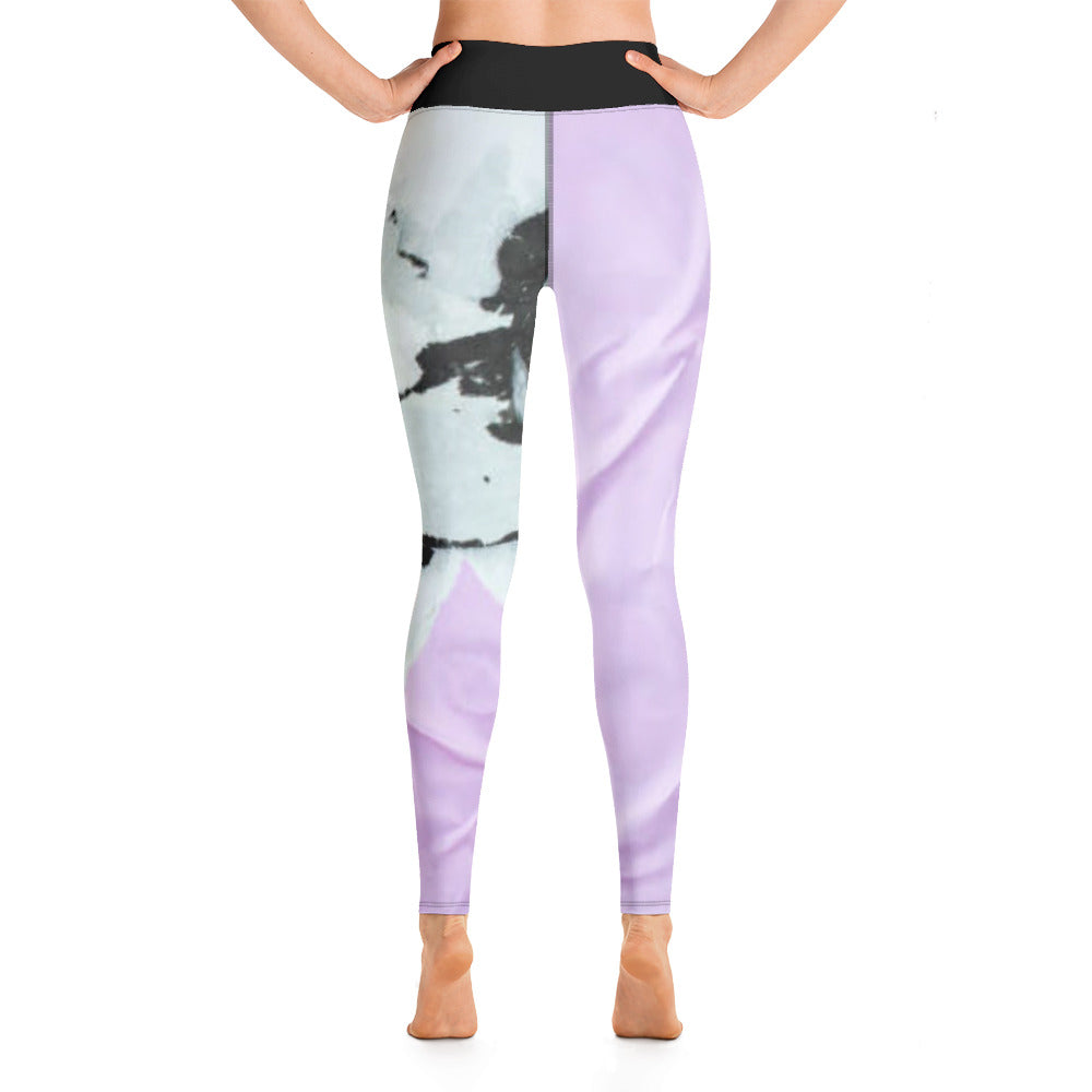 Edgy Lilac and Black Leggings