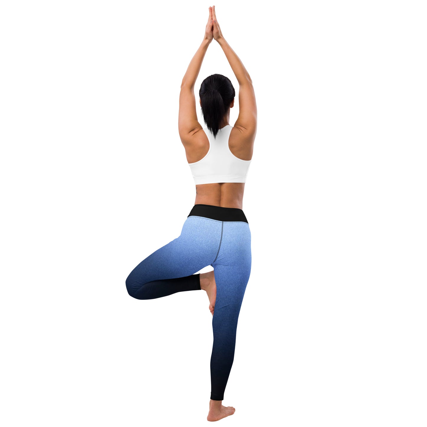 Blue and Black Ombré Leggings