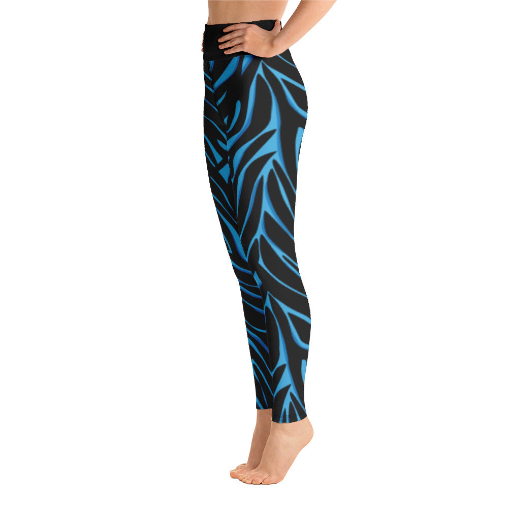 Blue and Black Tiger Leggings