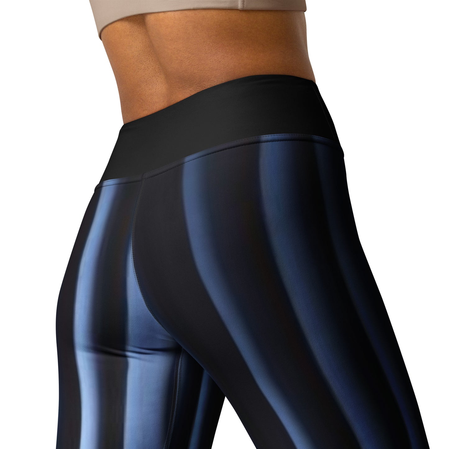 Blue and Black Flow Leggings