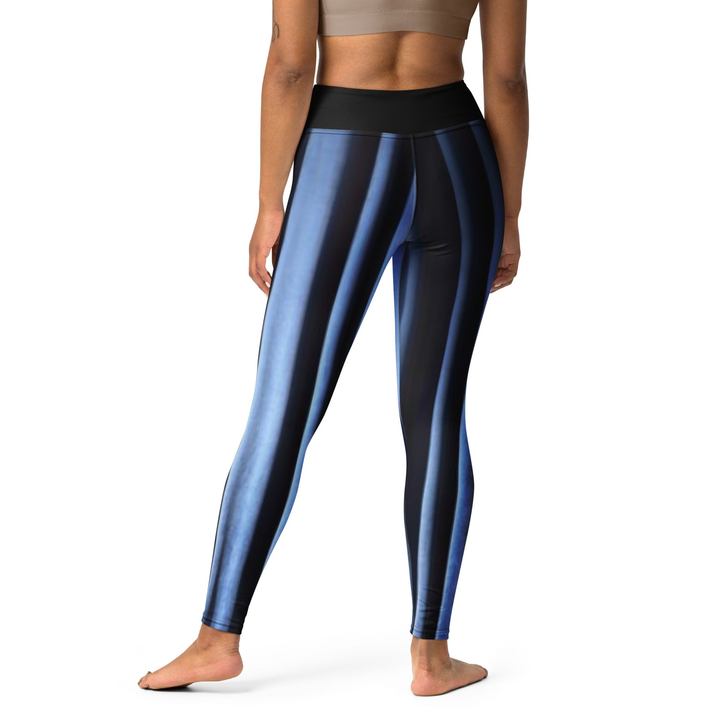 Blue and Black Flow Leggings