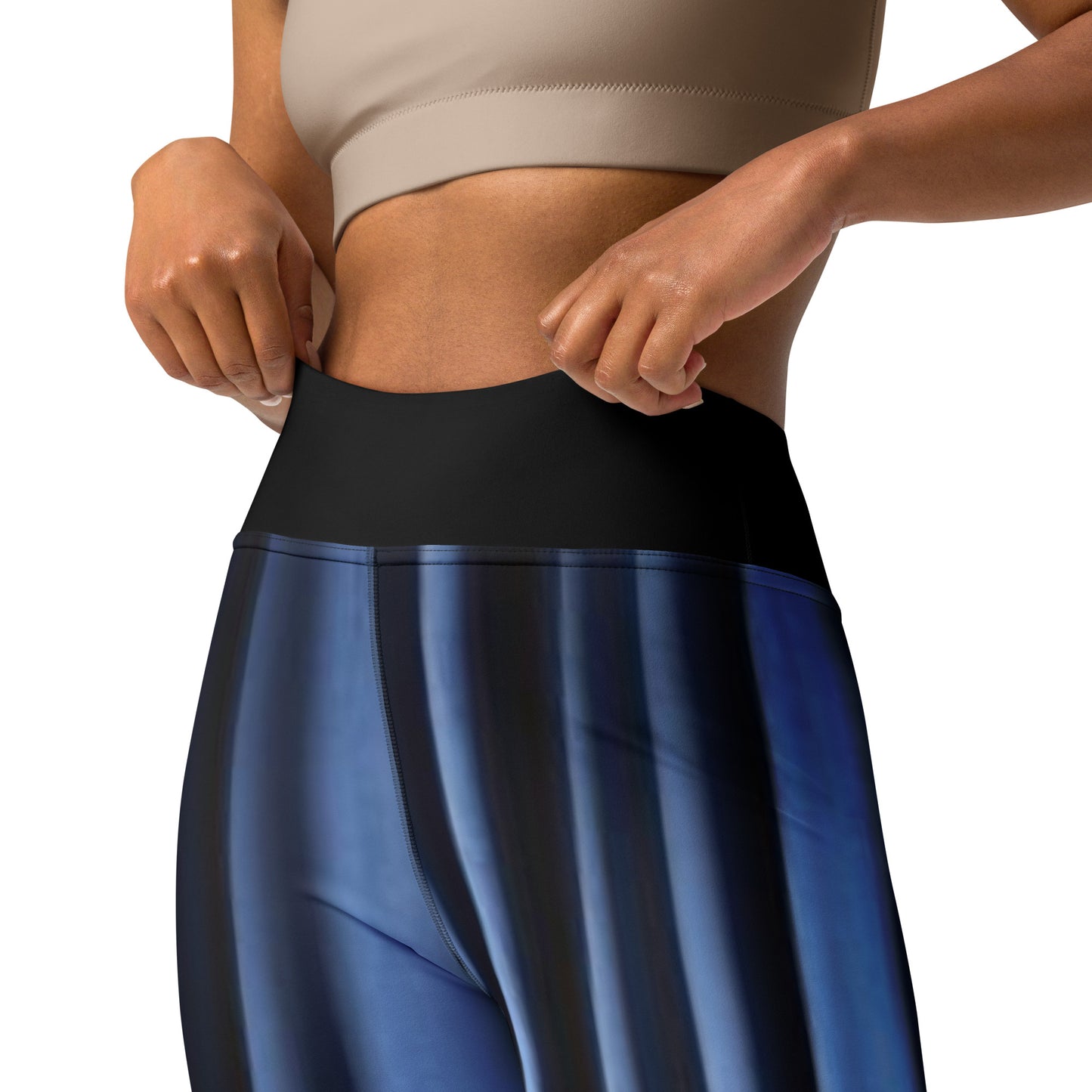 Blue and Black Flow Leggings