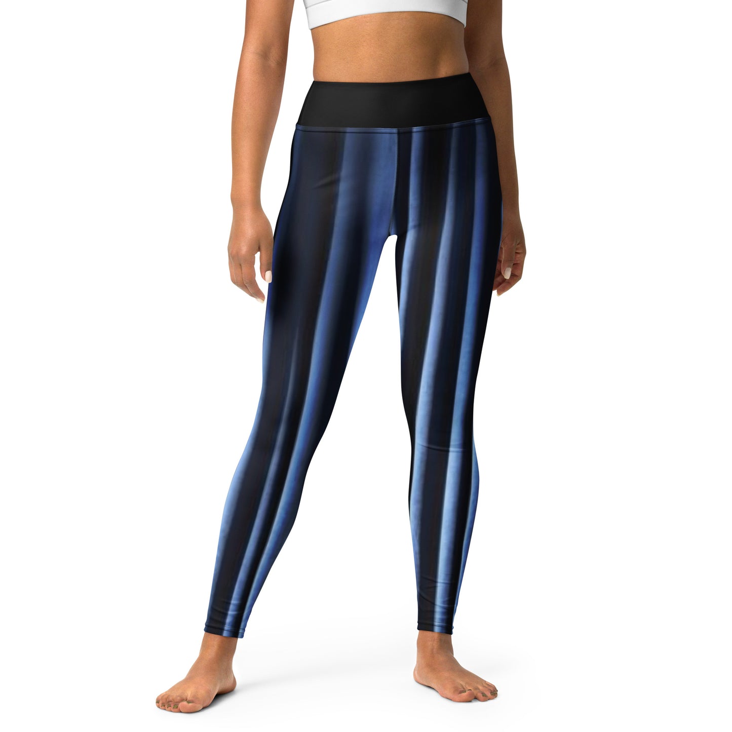 Blue and Black Flow Leggings