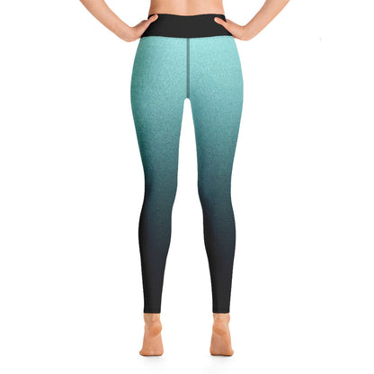 Turquoise and Black Ombré Leggings