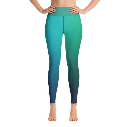 Ombre Green and Blue Leggings