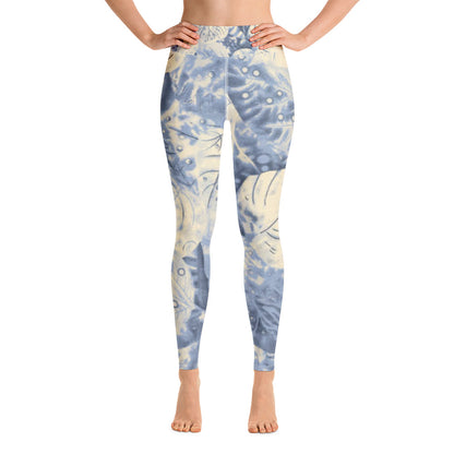 Light Blue Leaf Leggings