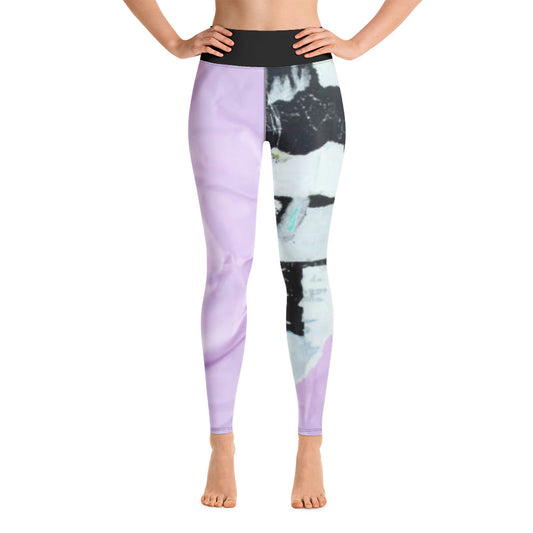 Edgy Lilac and Black Leggings