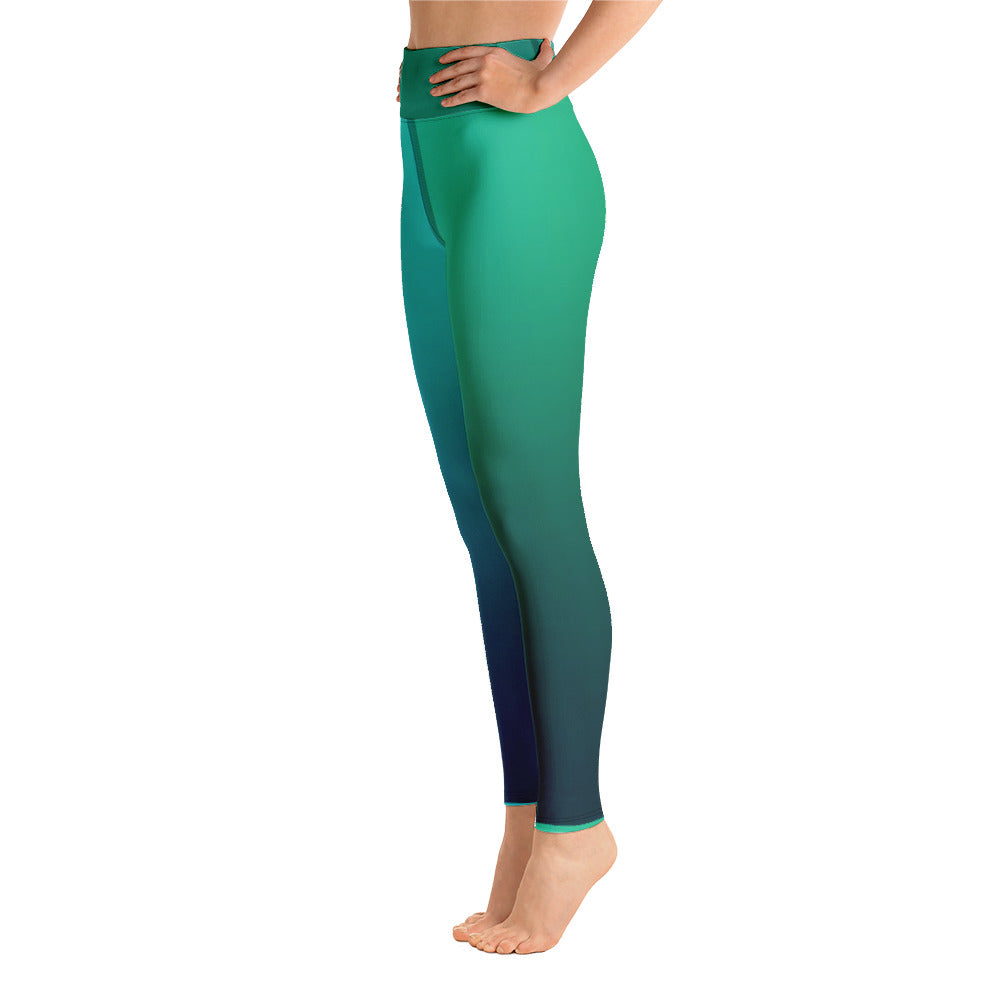 Ombre Green and Blue Leggings