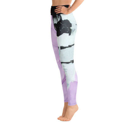 Edgy Lilac and Black Leggings
