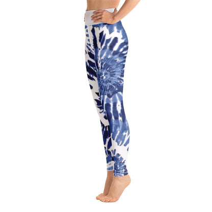 Blue and White Nautilus Leggings