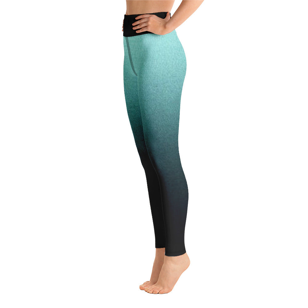 Turquoise and Black Ombré Leggings
