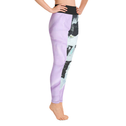 Edgy Lilac and Black Leggings