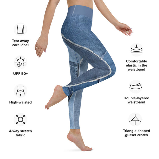 Funky Denim Look Leggings