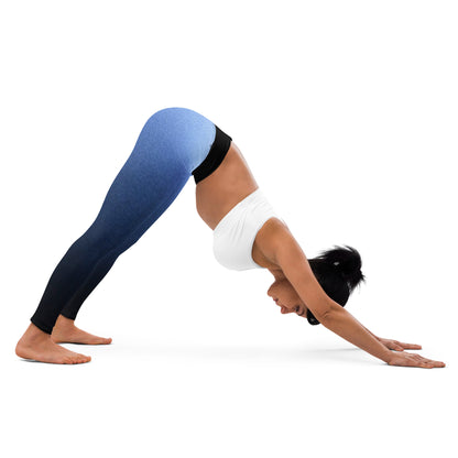 Blue and Black Ombré  Leggings